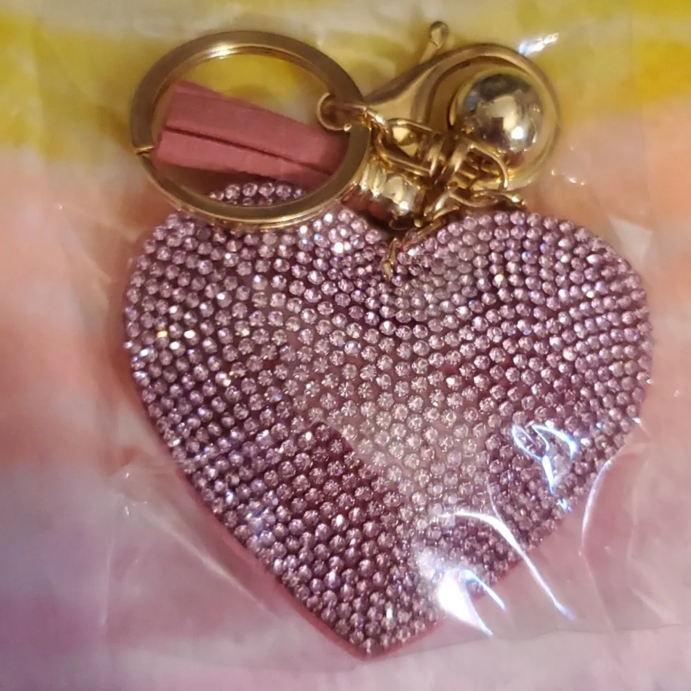 Beautiful blingy/glitzy pink keychain/bag charm - Picture 2 of 4